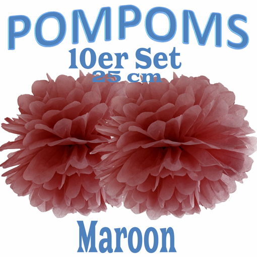 10-Pompoms-25-cm-Maroon
