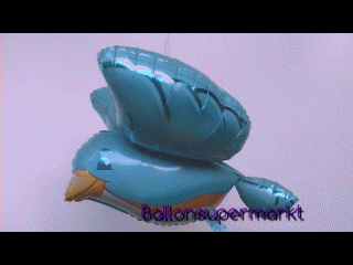 3D Luftballon, großer Vogel mit Ballongas Helium