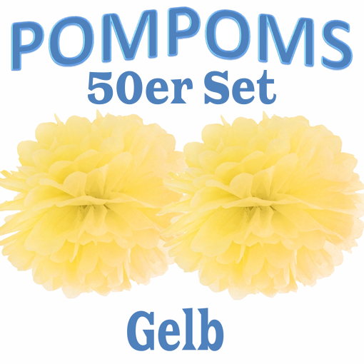 50-Pompoms-35-cm-Gelb
