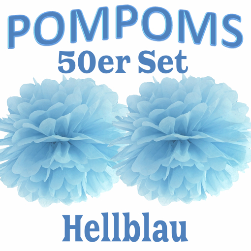 50-Pompoms-35-cm-Hellblau