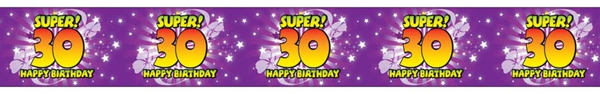 Absperrband-Super-30-Happy-Birthday-30-Geburtstag-Party-Fest-Feier