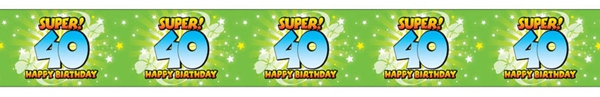 Absperrband-Super-40-Happy-Birthday-40-Geburtstag-Party-Fest-Feier