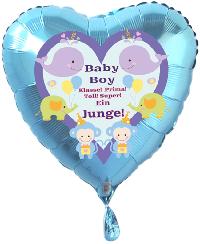 Baby-Boy-ein-Junge-Herzluftballon-tuerkis-aus-Folie-mit-Helium-zur-Geburt