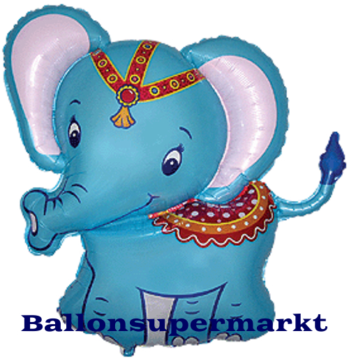Baby Elefant Blau Luftballon aus Folie