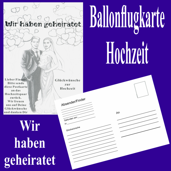 Ballonflugkarte-Hochzeit-Wir-haben-geheiratet-Postkarte-zum-Anhaengen-an-Luftballons