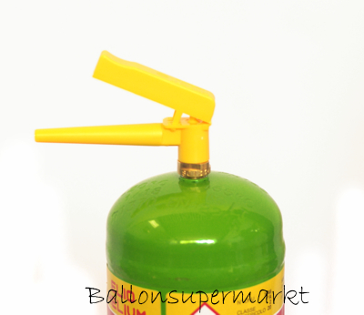 Dosierventil der Helium Ballongas 1 Liter Einwegflasche