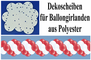 Dekoscheiben für Ballongirlanden aus Polyester im Ballonsupermarkt-Onlineshop