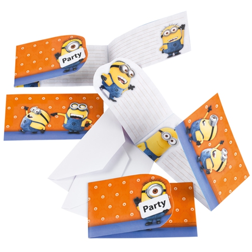 Einladungskarten-Minions-Ich-Einfach-unverbesserlich-Kindergeburtstag-Minions-3D-Universal