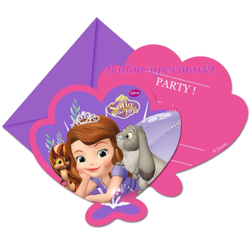 Einladungskarten-Sofia-die-Erste-Kindergeburtstag-Sofia-the-First-Prinzessin-Disney
