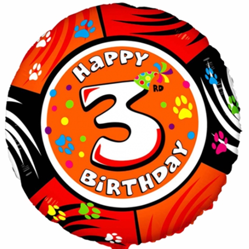 Folienballon-3.-Geburtstag-Happy-Birthday-Animalloon-3-Luftballon-Geschenk-Dekoration-Kindergeburtstag