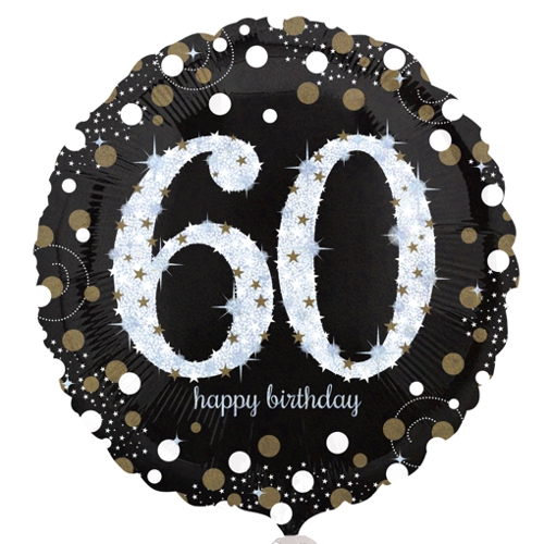 Folienballon-60-Geburtstag-Sparkling-Birthday-60-Luftballon-holografisch-Geschenk