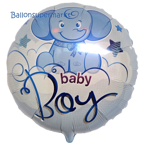 Folienballon-Baby-Boy-Elefant-Luftballon-zur-Geburt-Babyparty-Taufe-Junge