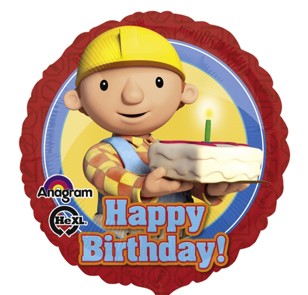 Folienballon Bob der Baumeister Happy Birthday