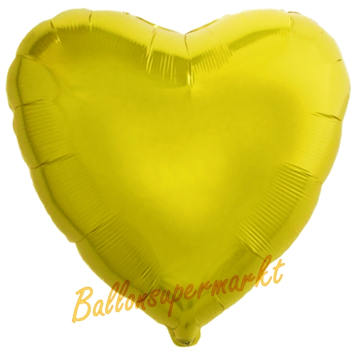 Folienballon-Deko-Herz-43-cm-Gelb-Luftballon-Geschenk-Hochzeit-Geburtstag-Dekoration-Party-Fest