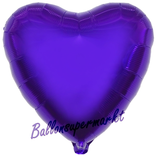 Folienballon-Deko-Herz-43-cm-Lila-Luftballon-Geschenk-Hochzeit-Geburtstag-Dekoration-Party-Fest