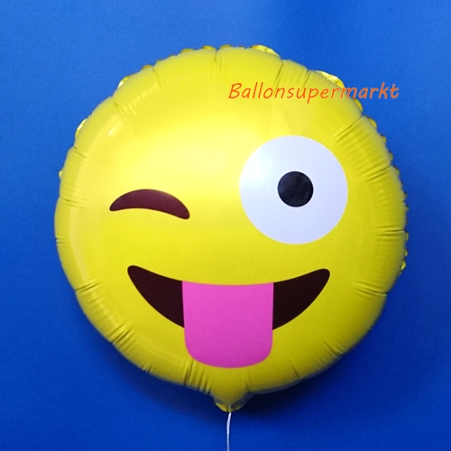 Folienballon-Emoticon-mit-rausgestreckter-Zunge-Luftballon-Geschenk-Smiley-Emoji-Gruss