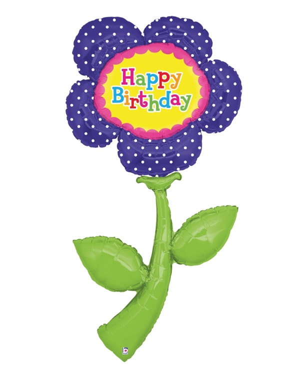 Folienballon-Happy-Birthday-Blume-Jumbo-Shape-zum-Geburtstag