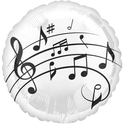 Folienballon-Musik-Spass-rund-Luftballon-Geschenk-Dekoration-Mottoparty-Musik