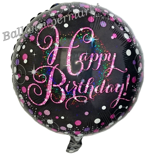 Folienballon-Geburtstag-Pink-Celebration-Birthday-Luftballon-holografisch-Geschenk