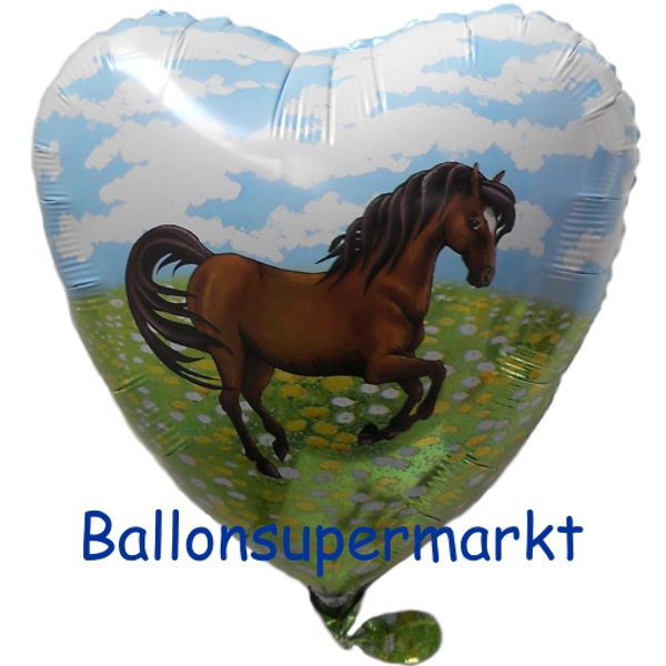 Folienballon-Pony-Herz-Kindergeburtstag