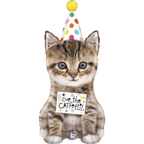 Folienballon-Happy-Birthday-Katze-Shape-Geschenk-zum-Geburtstag