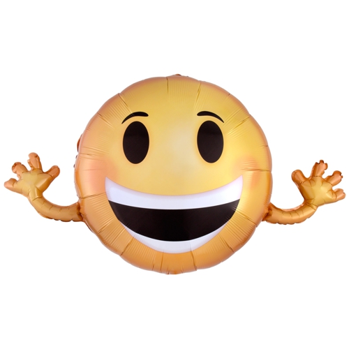 Folienballon-winkendes-Emoticon-Luftballon-Geschenk-Smiley-Emoji-Gruss