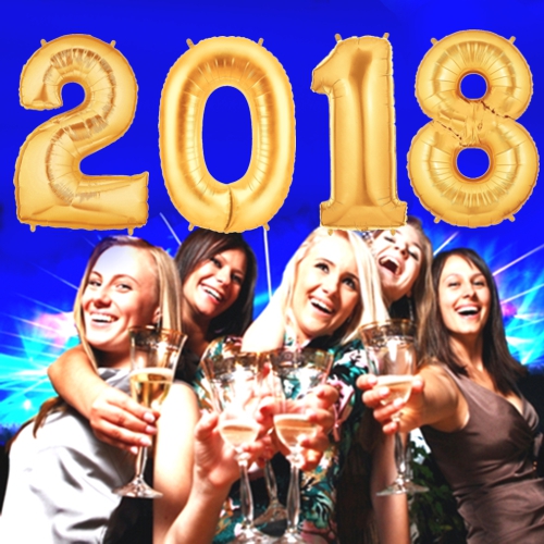 Partydekoration Silvester 2018 Gold