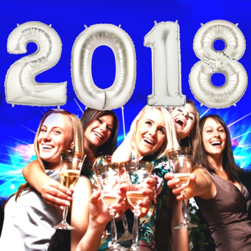 Partydekoration Silvester 2018 Silber