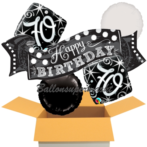 Folienballons-im-Karton-Happy-Birthday-Tafel-2-Elegant-70-2-Runsballons-schwarz-weiss-Dekoration-70.-Geburtstag