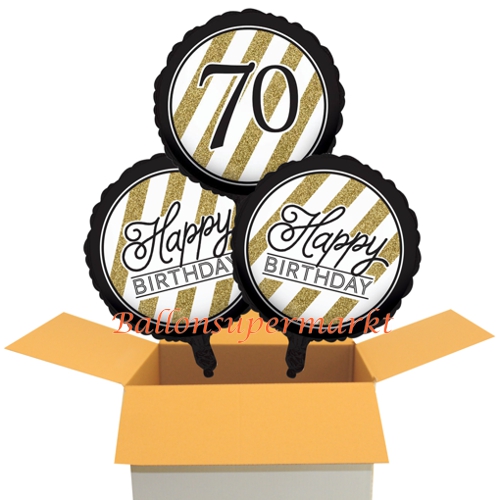 Folienballons-im-Karton-zum-70.-Geburtstag-Black-and-Gold-Geschenk