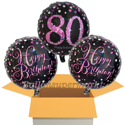Folienballons-im-Karton-zum-80.-Geburtstag-Pink-Celebration-Geschenk