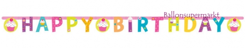 Geburtstagsbanner-Cupcake-Happy-Birthday-Partydekoration-Geburtstag-Kindergeburtstag-Candybar-Candyshop