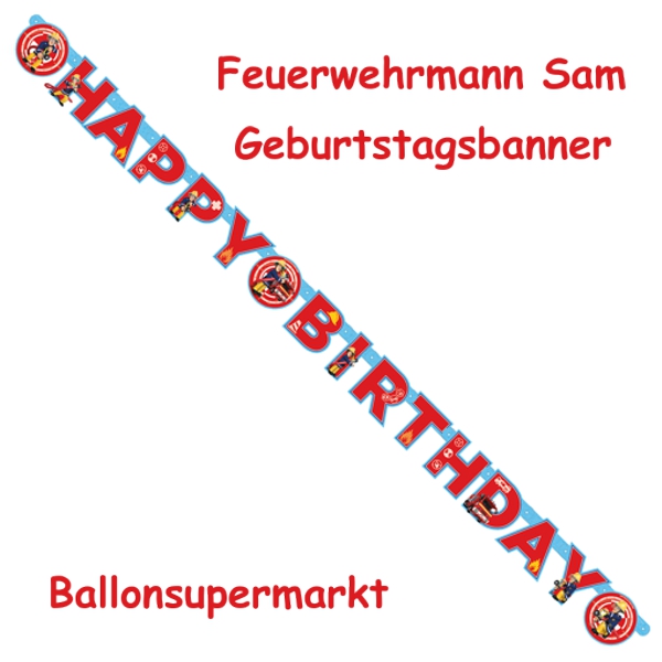 Geburtstagsbanner-Feuerwehrmann-Sam-Partydekoration-zum-Kindergeburtstag-Fireman-Sam