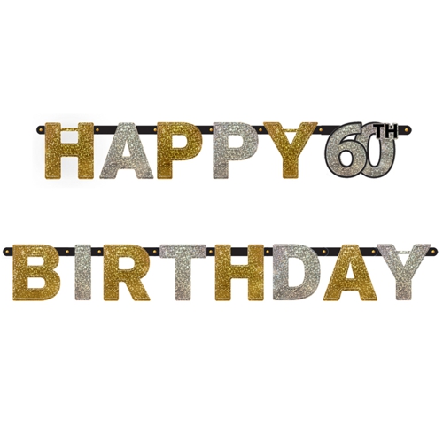 Geburtstagsbanner-Sparkling-Celebration-60-holografisch-zum-60-Geburtstag-Dekoration