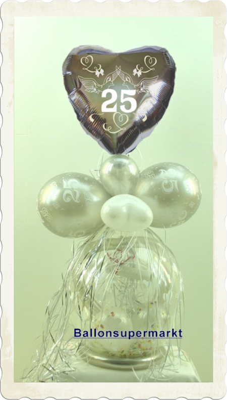Silberne Hochzeit Geschenkballon