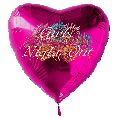 Girls-Night-Out-Luftballons-aus-Folie-Pink-zu-Hen-Night-Hen-Party-Junggesellin-Abschied
