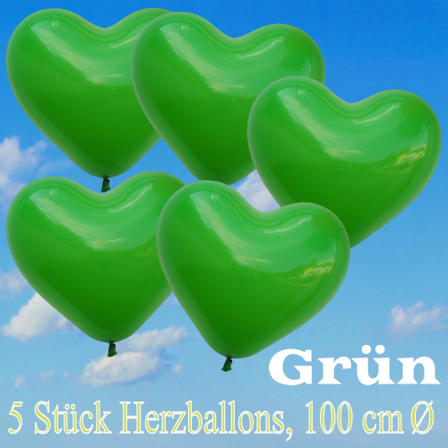 5-grosse-grüne-herzballons-100-cm