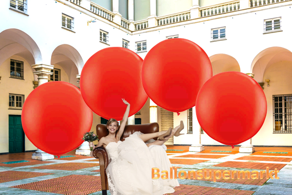 Grosse-Luftbalons-zur-Hochzeit-Pastell-Rot-Hintergrund-Fotografie