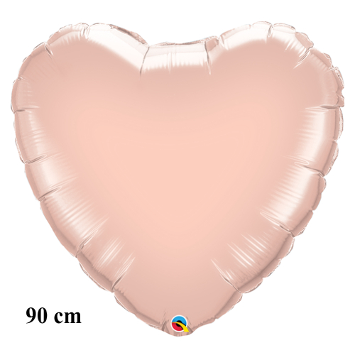 Grosser-90-cm-Herzluftballon-aus-Folie-Rosegold