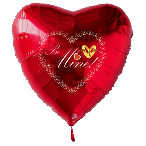 Grosser-Herzluftballon-aus-Folie-rot-Heiratsantrag-Be-mine-inklusive-Ballongas