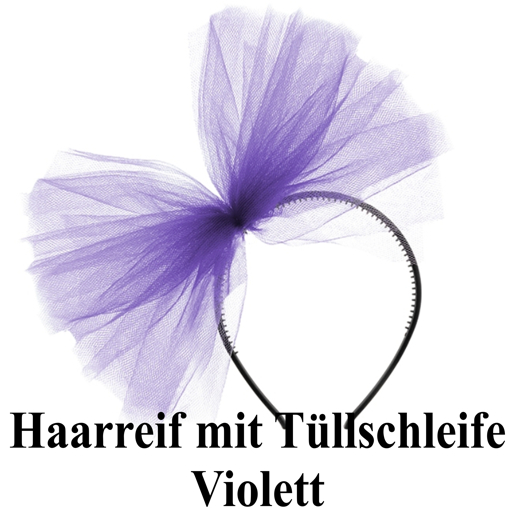 Haarreif-mit-Tuellschleife-Violett-zu-Hen-Night-Hen-Party-Junggesellinnenabschied
