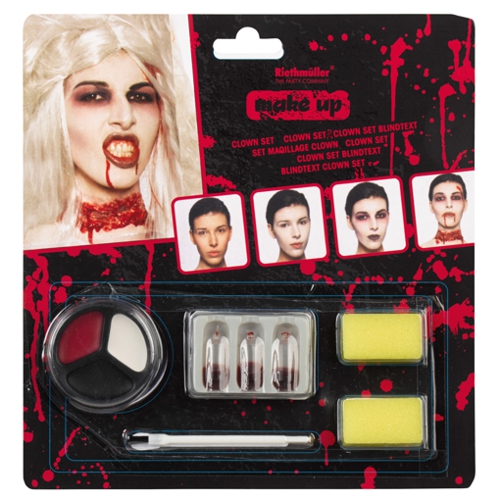 Halloween-Make-Up-Set-Vampir-Koenigin-Party-Accessoire-Schminke-Kostuemierung-Verkleidung