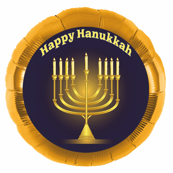Hanukkah-Ballon-aus-Folie-Gold