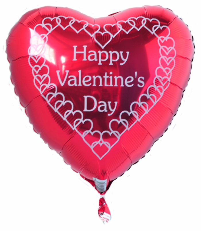 Liebesgrüße und Liebesbotschaften mit Ballons der Liebe im Versand vom Ballonsupermarkt zum Valentinstag, Happy Valentine's Day Herzballon