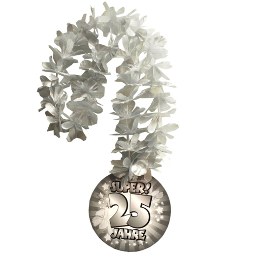 Hawaiikette-Super-25-Jahre-Geschenk-zur-silbernen-Hochzeit-Aufmerksamkeit-Silberhochzeit