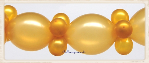 Kettenballons, Girlandenballons Girlande, Goldene Hochzeit