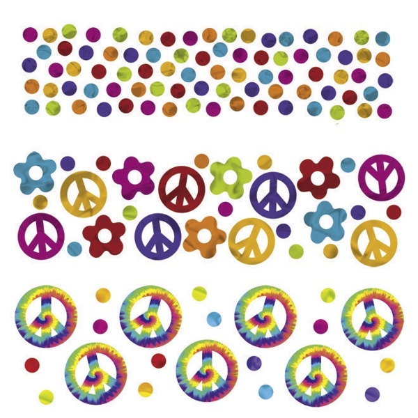 Konfetti-Hippie-Party-Love-Peace-Mottoparty-Dekoration-60er-Jahre-Flower-Power-Streudekoration
