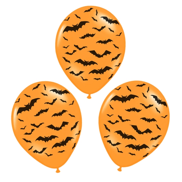 Latexballons-Halloween-Bats-Fledermaus-Dekoration-Halloweenparty