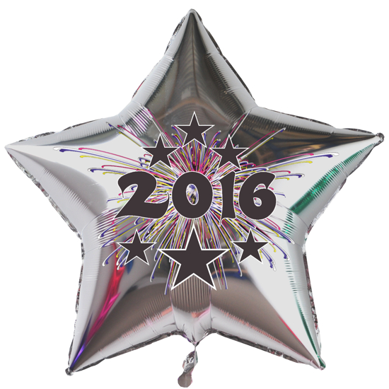 Folienballon Stern 2016