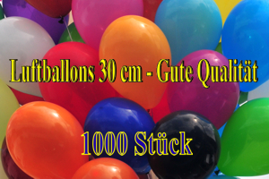 Luftballons 30 cm, Gute Qualität, 1000 Stück
